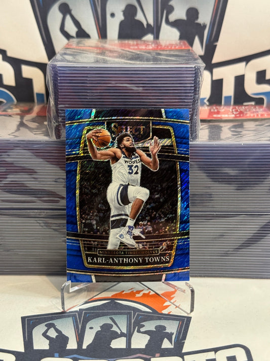2021 Panini Select (Blue Shimmer Prizm) Karl-Anthony Towns #10