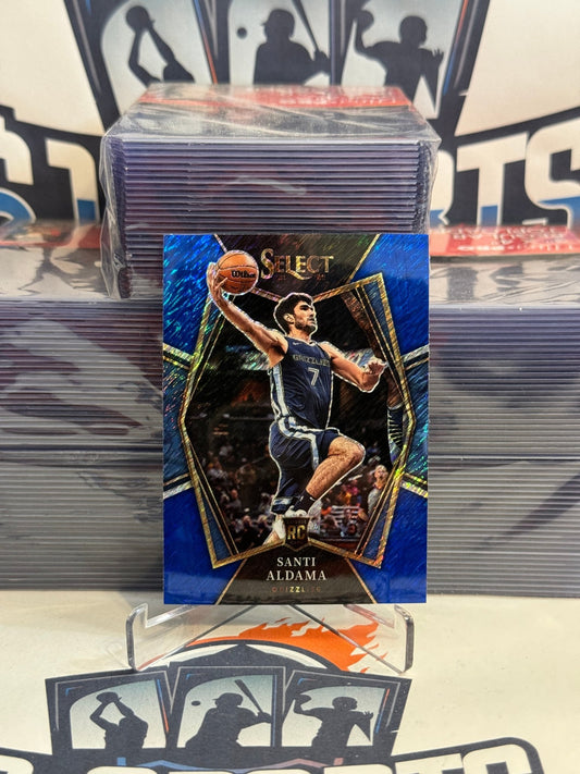 2021 Panini Select (Blue Shimmer Prizm, Premier Level) Santi Aldama Rookie #101