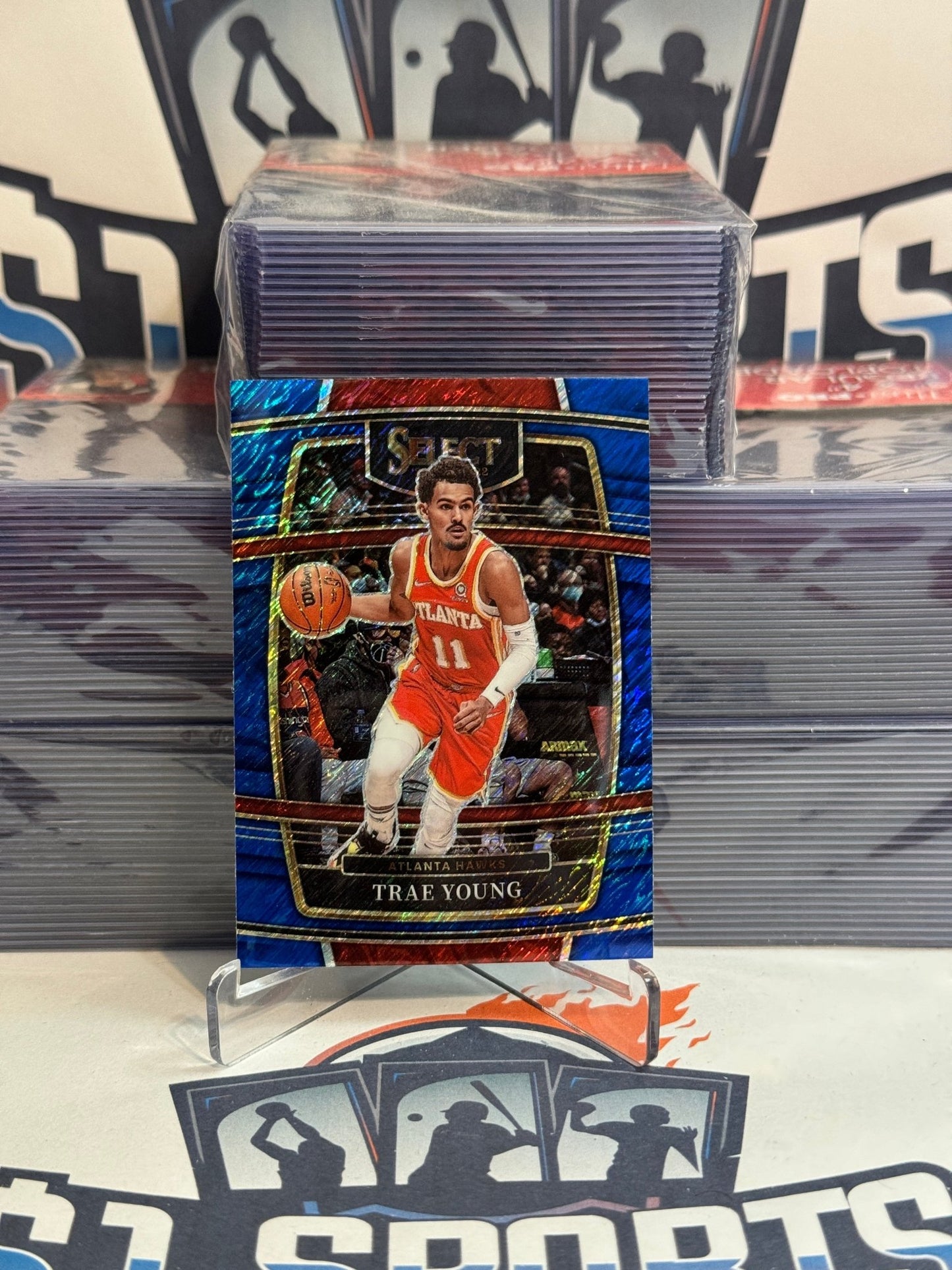 2021 Panini Select (Blue Shimmer Prizm) Trae Young #26