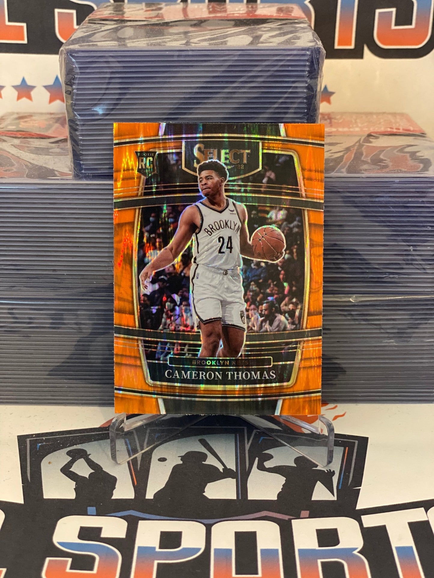 2021 Panini Select (Orange Flash Prizm) Cameron Thomas Rookie #21