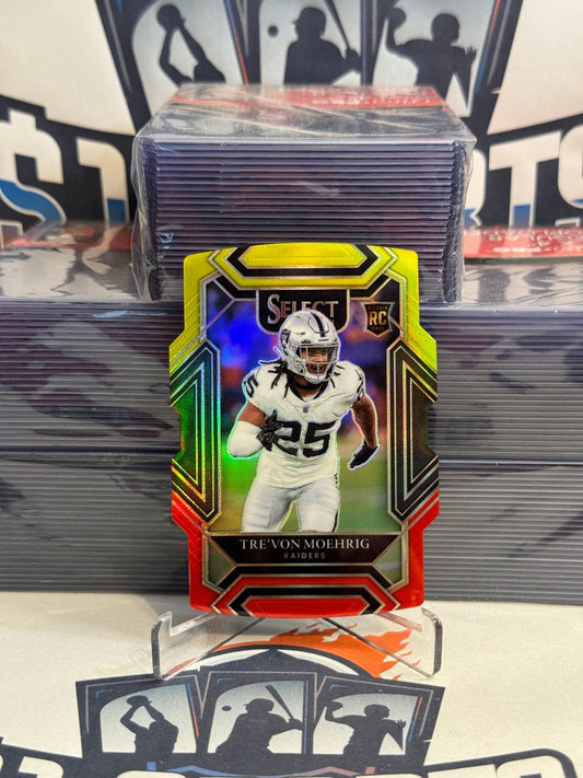 2021 Panini Select (Red & Yellow Die Cut Prizm) Tre'von Moehrig #290