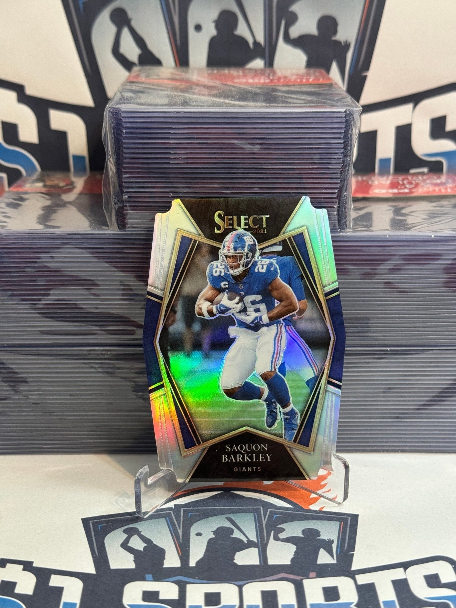 2021 Panini Select (Silver Prizm Die Cut Prizm) Saquon Barkley #126