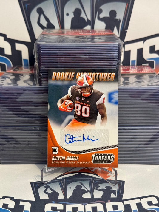 2021 Panini Threads Draft Picks (Rookie Signatures Auto) Quintin Morris #TS-QMR