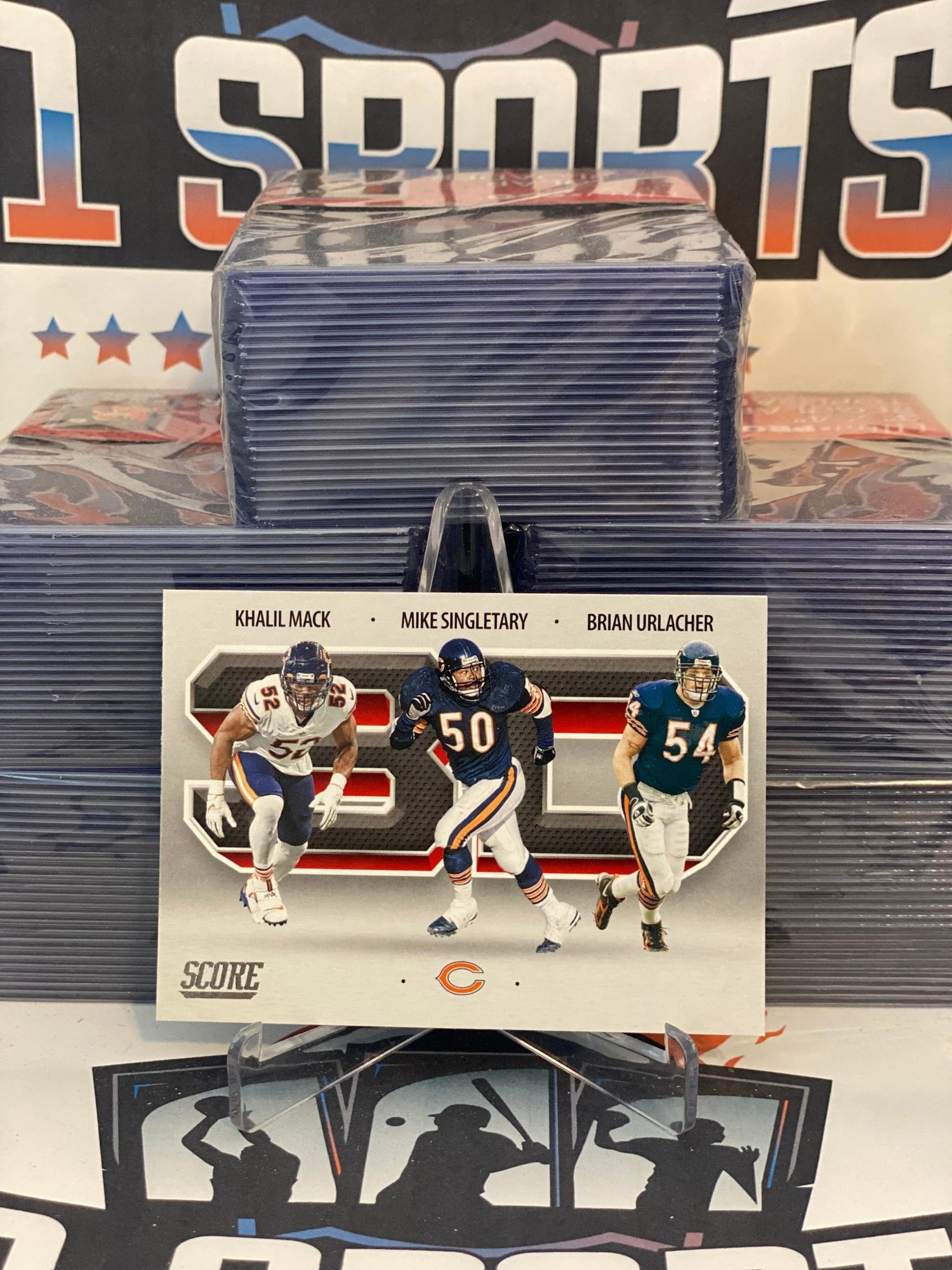 2021 Score (3D) Khalil Mack, Mike Singletary, Brian Urlacher #3d1