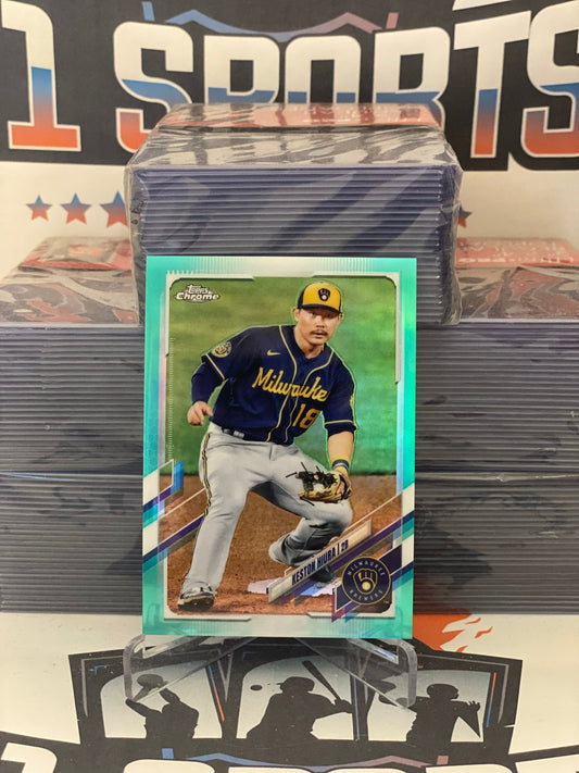 2021 Topps Chrome (Aqua Refractor 052/199) Keston Hiura #211