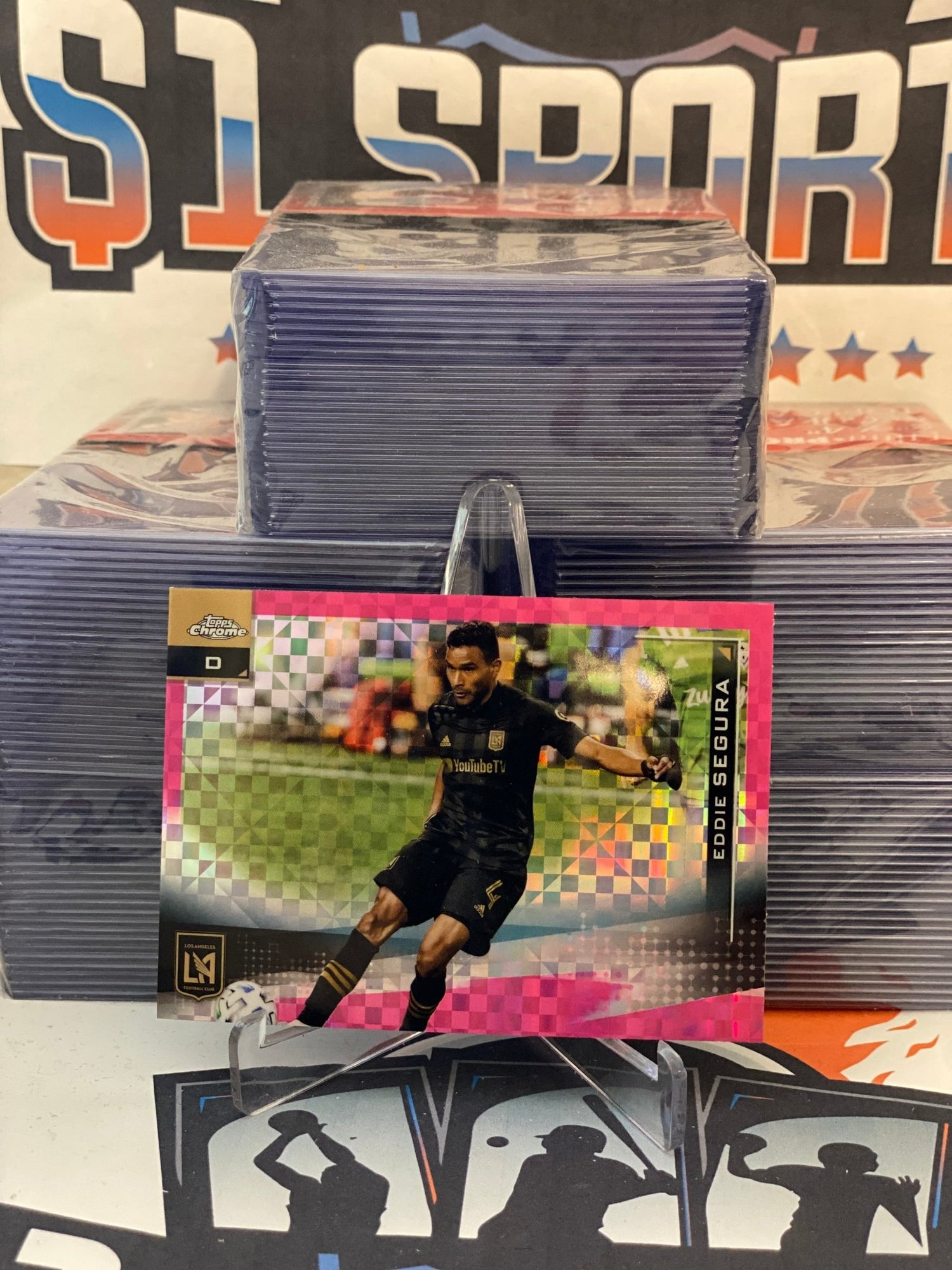 2021 Topps Chrome MLS (Pink X-Fractor Refractor) Eddie Segura #25