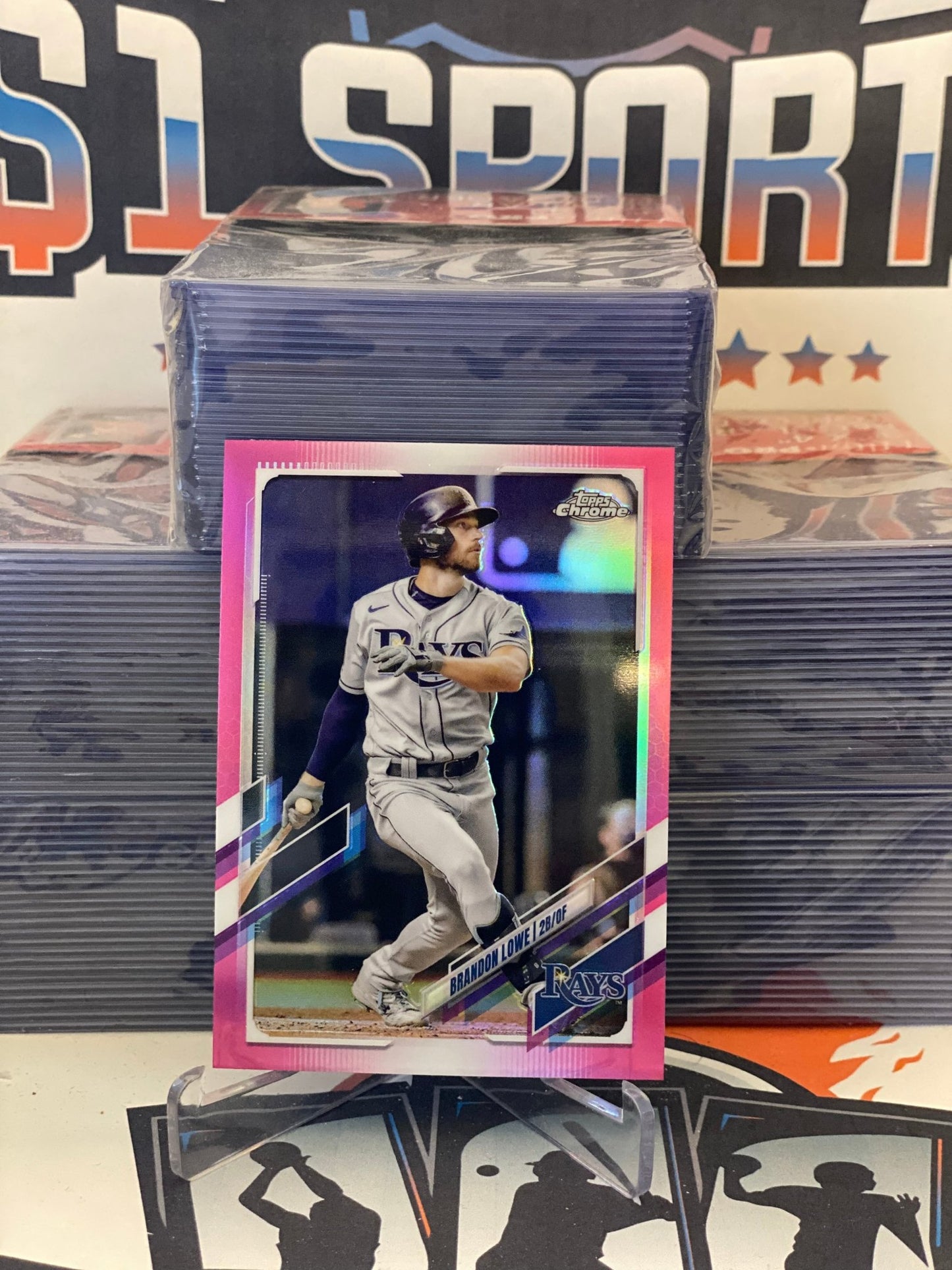 2021 Topps Chrome (Pink Refractor) Brandon Lowe #218