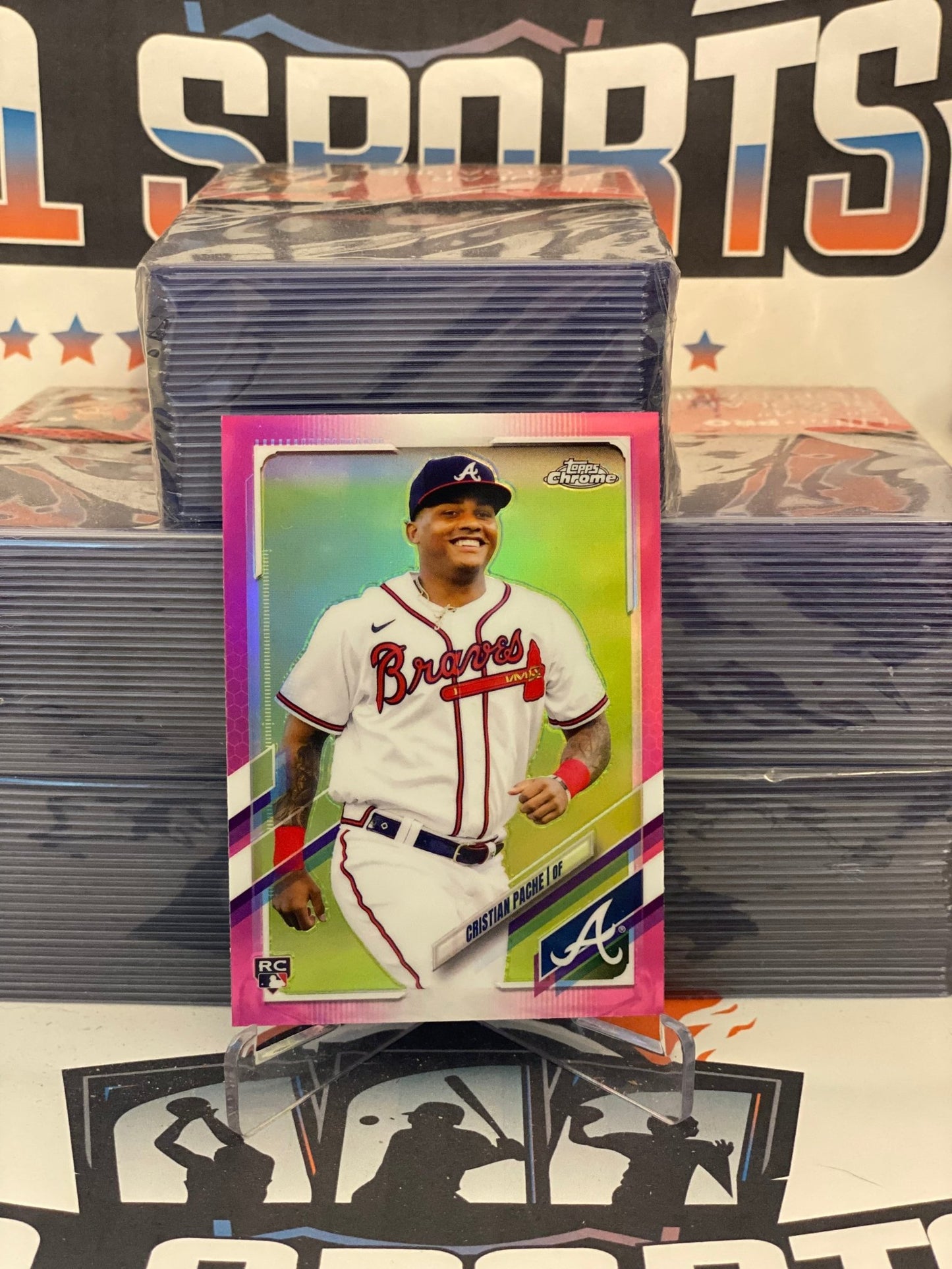 2021 Topps Chrome (Pink Refractor) Cristian Pache Rookie #178