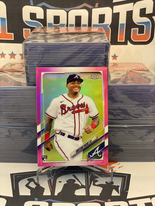 2021 Topps Chrome (Pink Refractor) Cristian Pache Rookie #178