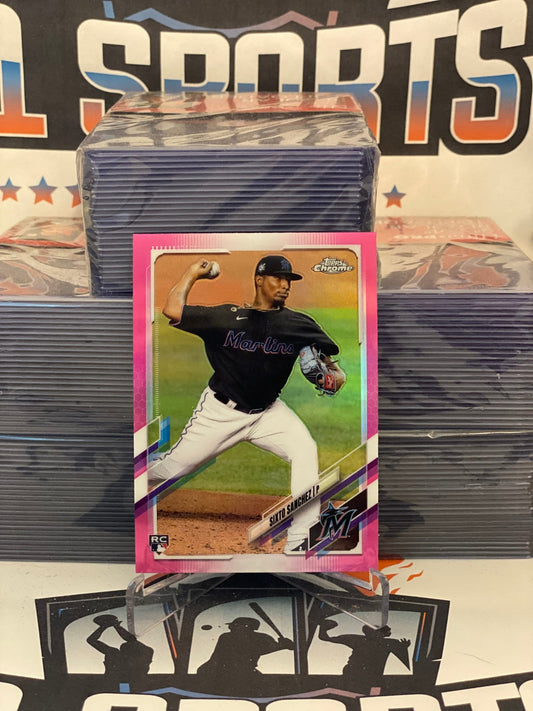 2021 Topps Chrome (Pink Refractor) Sixto Sanchez Rookie #193