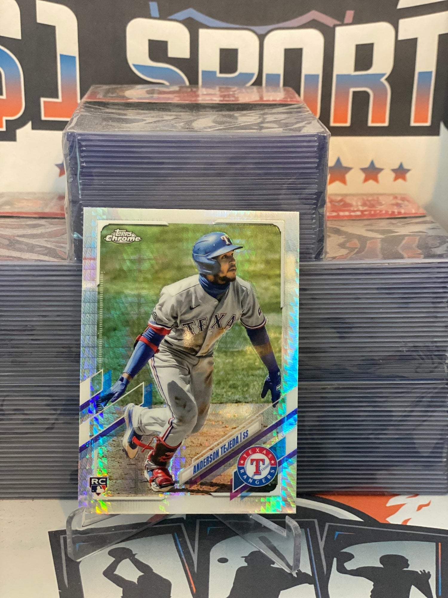 2021 Topps Chrome (Prism Refractor) Anderson Tejeda Rookie #184