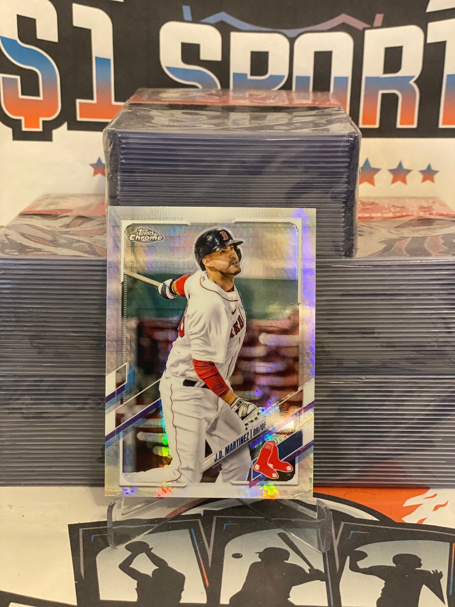 2021 Topps Chrome (Prism Refractor) J.D. Martinez #95