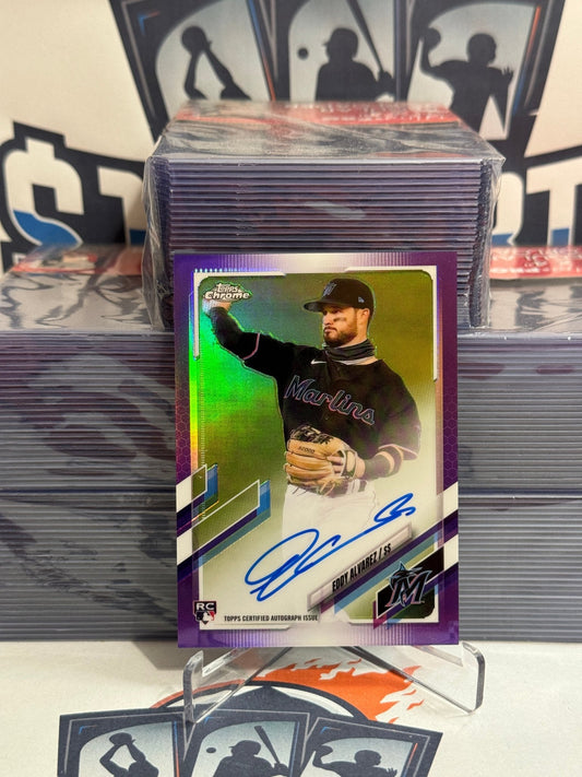 2021 Topps Chrome (Purple Refractor, Auto 88/250) Eddy Alvarez Rookie #RA-EA