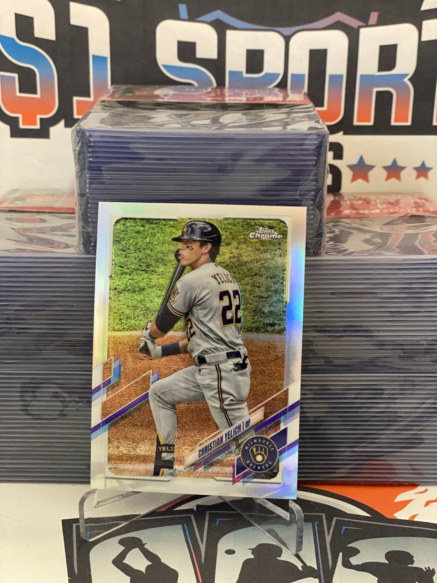2021 Topps Chrome (Refractor) Christian Yelich #18