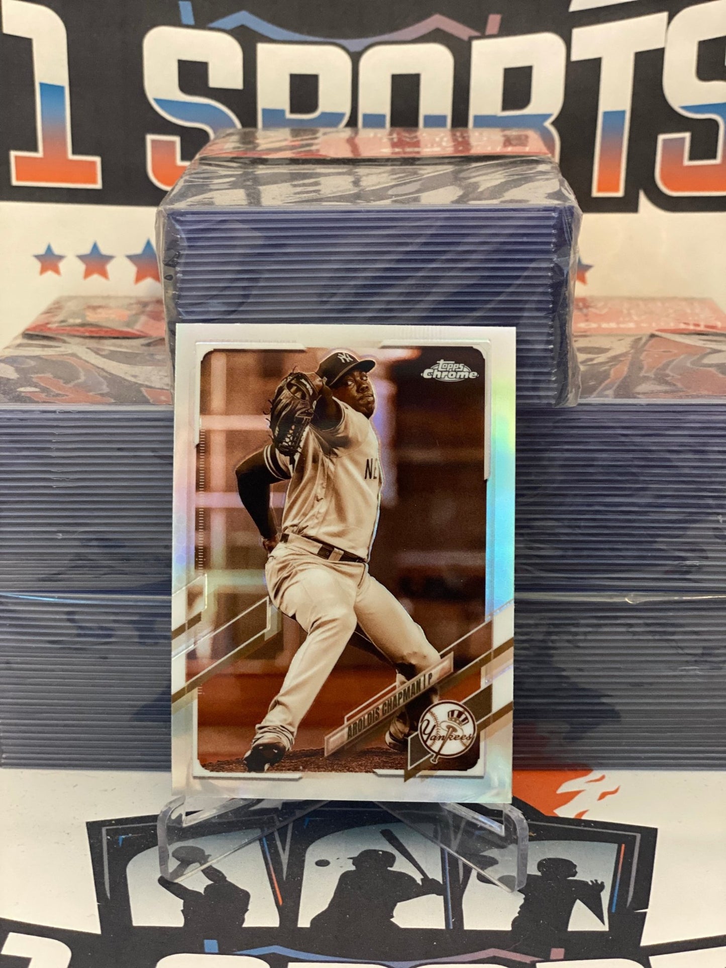 2021 Topps Chrome (Sepia Refractor) Aroldis Chapman #96