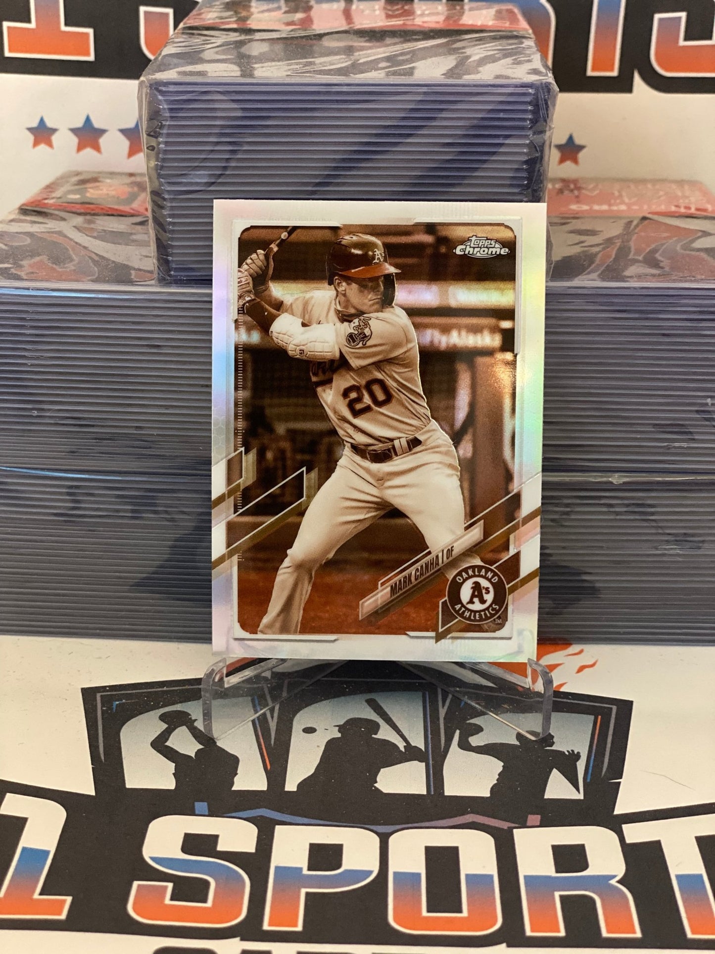 2021 Topps Chrome (Sepia Refractor) Mark Canha #37
