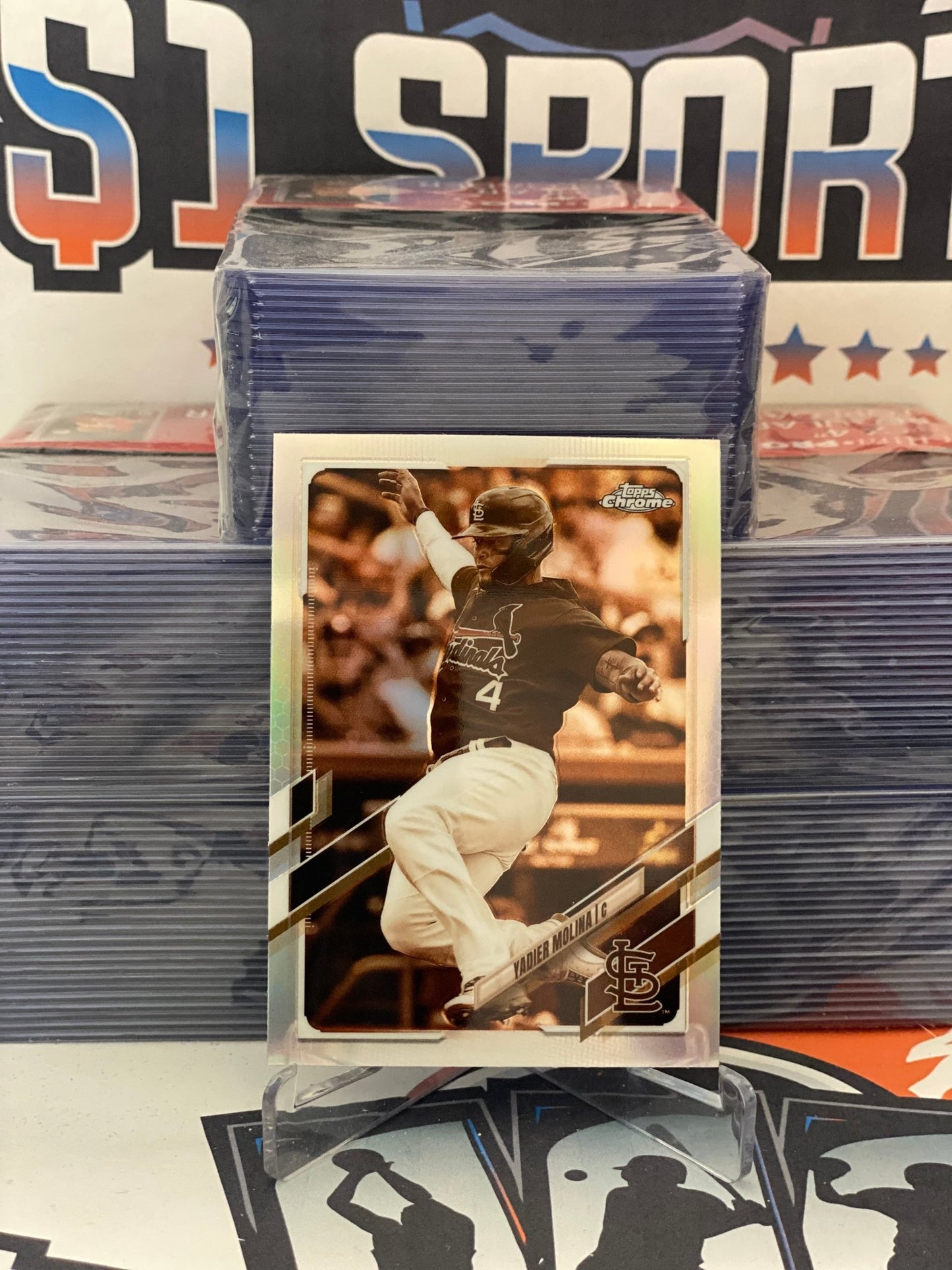 2021 Topps Chrome (Sepia Refractor) Yadier Molina #132
