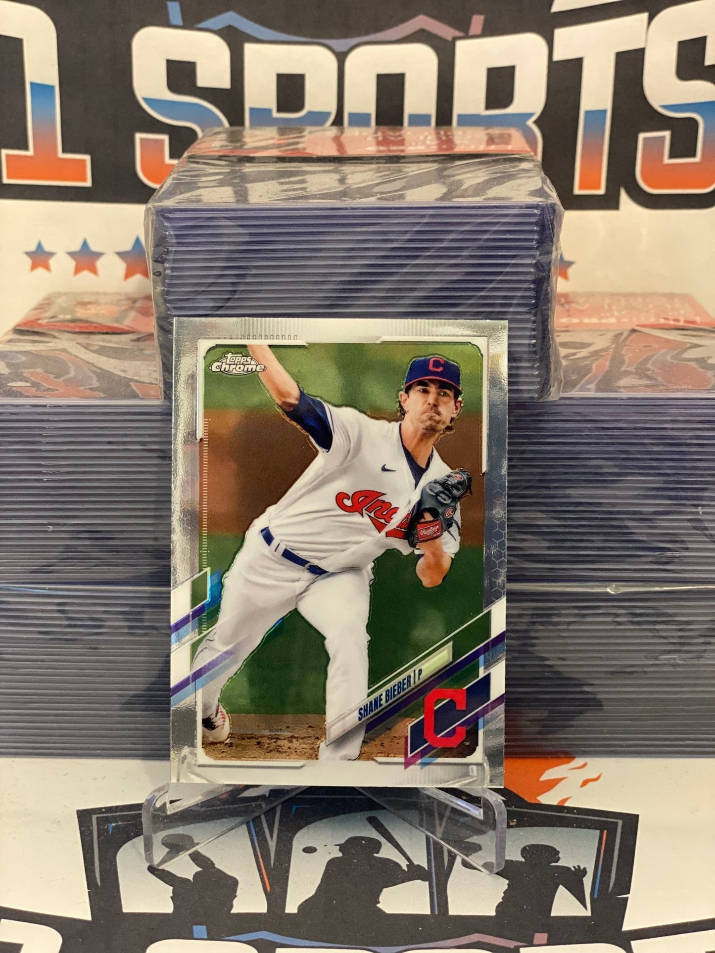 2021 Topps Chrome Shane Bieber #198