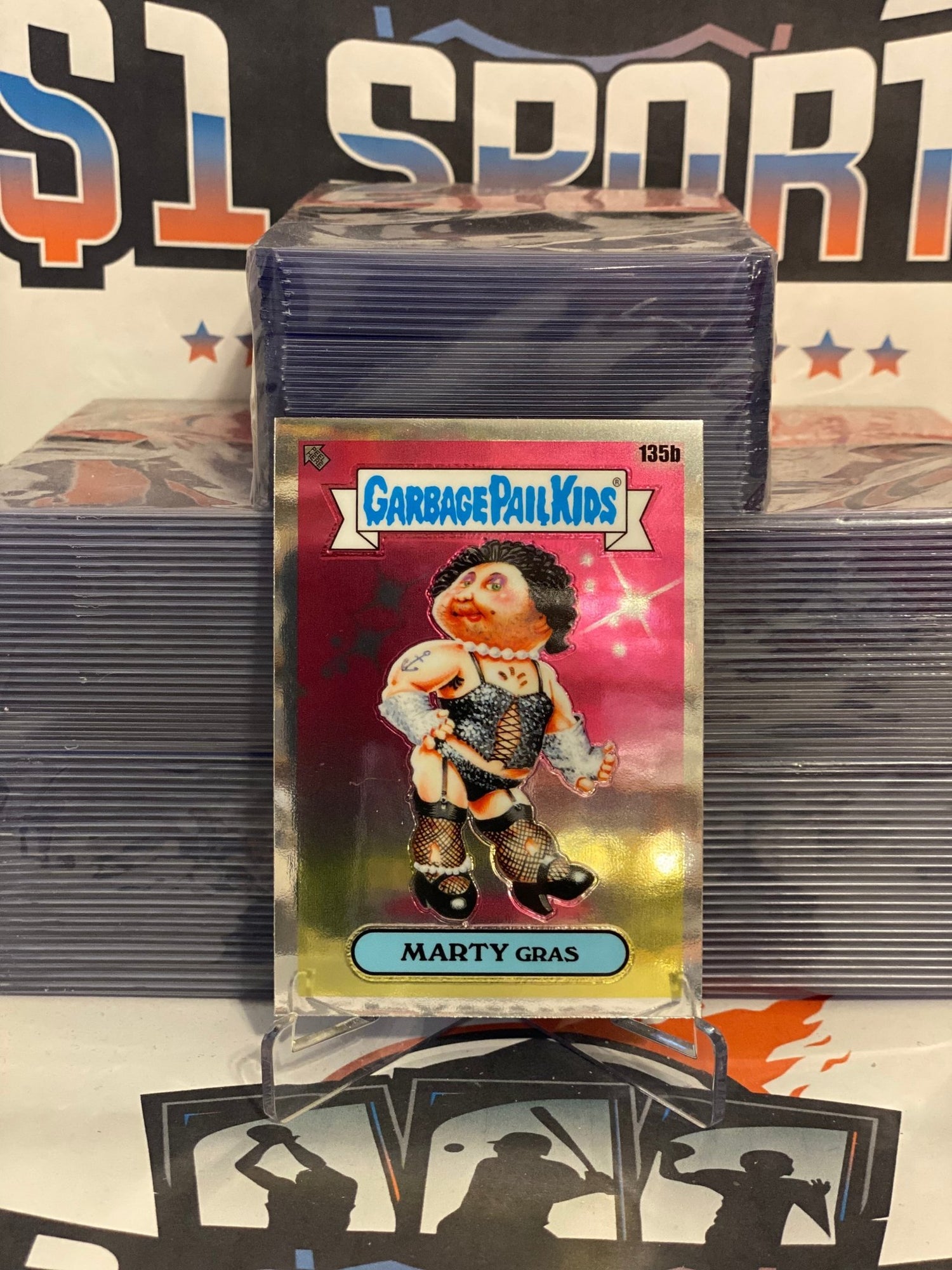 2021 Topps Garbage Pail Kids Chrome Series 4 Marty Gras #135b