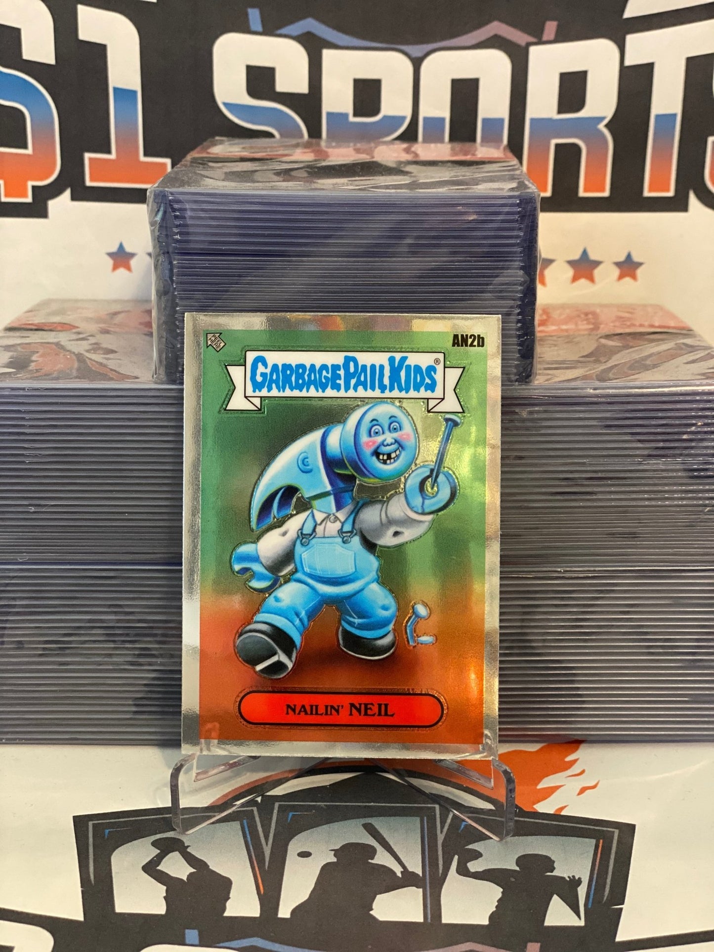 2021 Topps Garbage Pail Kids Chrome Series 4 Nailin' Neil #AN2b