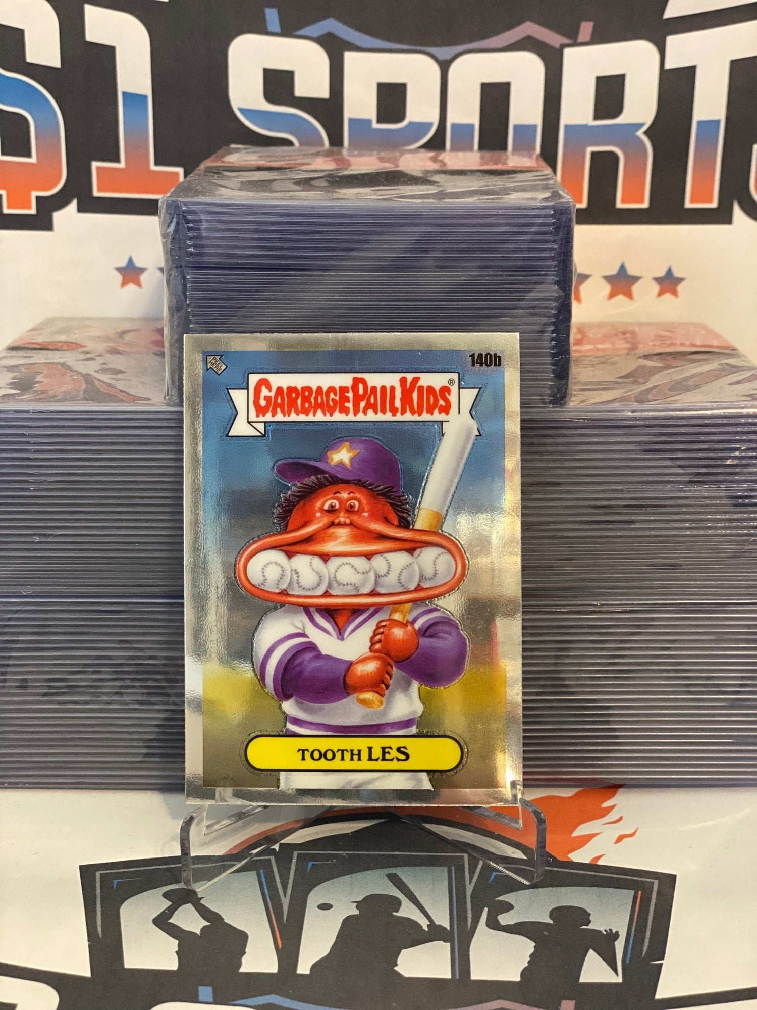 2021 Topps Garbage Pail Kids Chrome Series 4 Tooth Les #140b