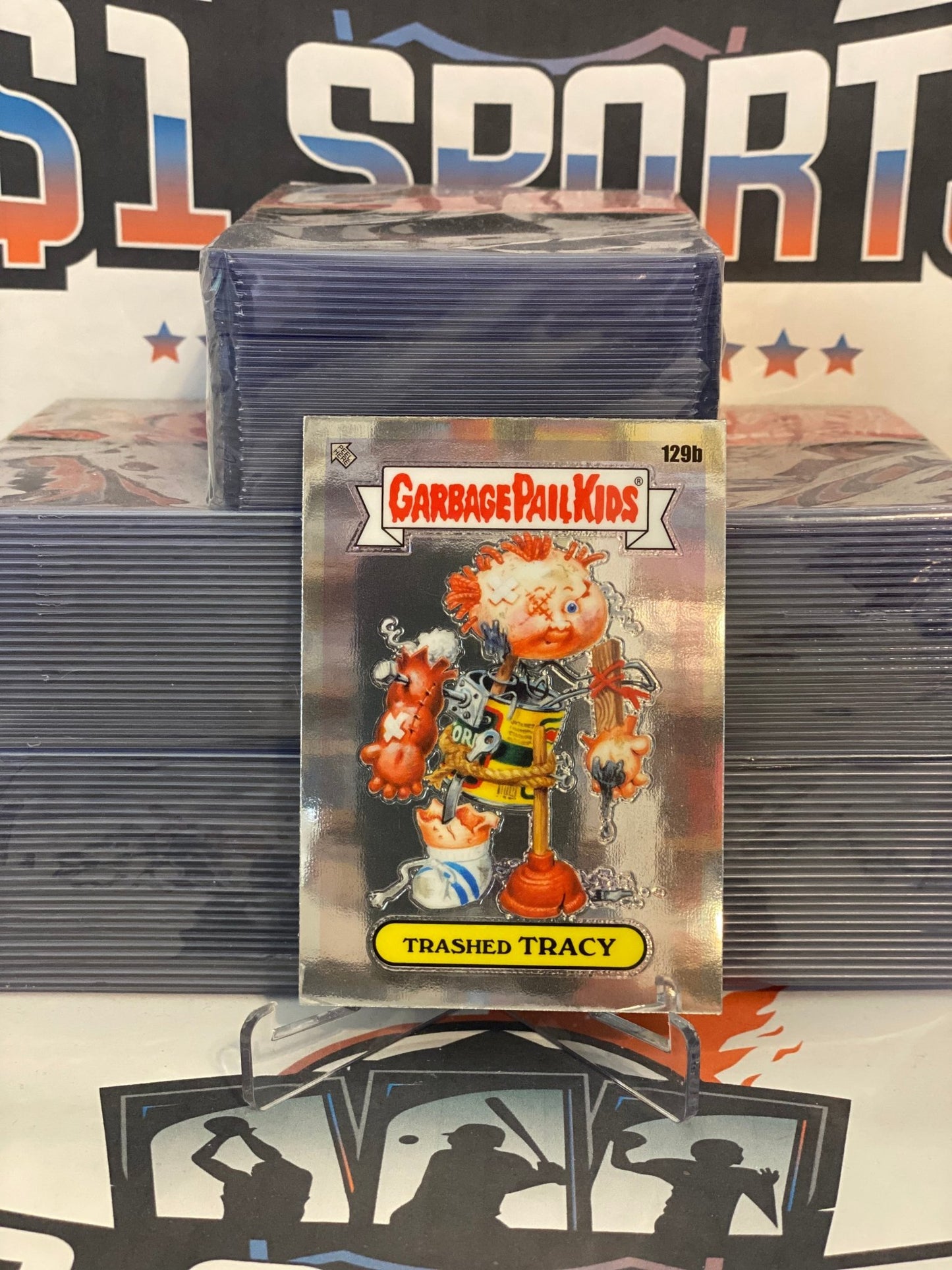 2021 Topps Garbage Pail Kids Chrome Series 4 Trashed Tracy #129b