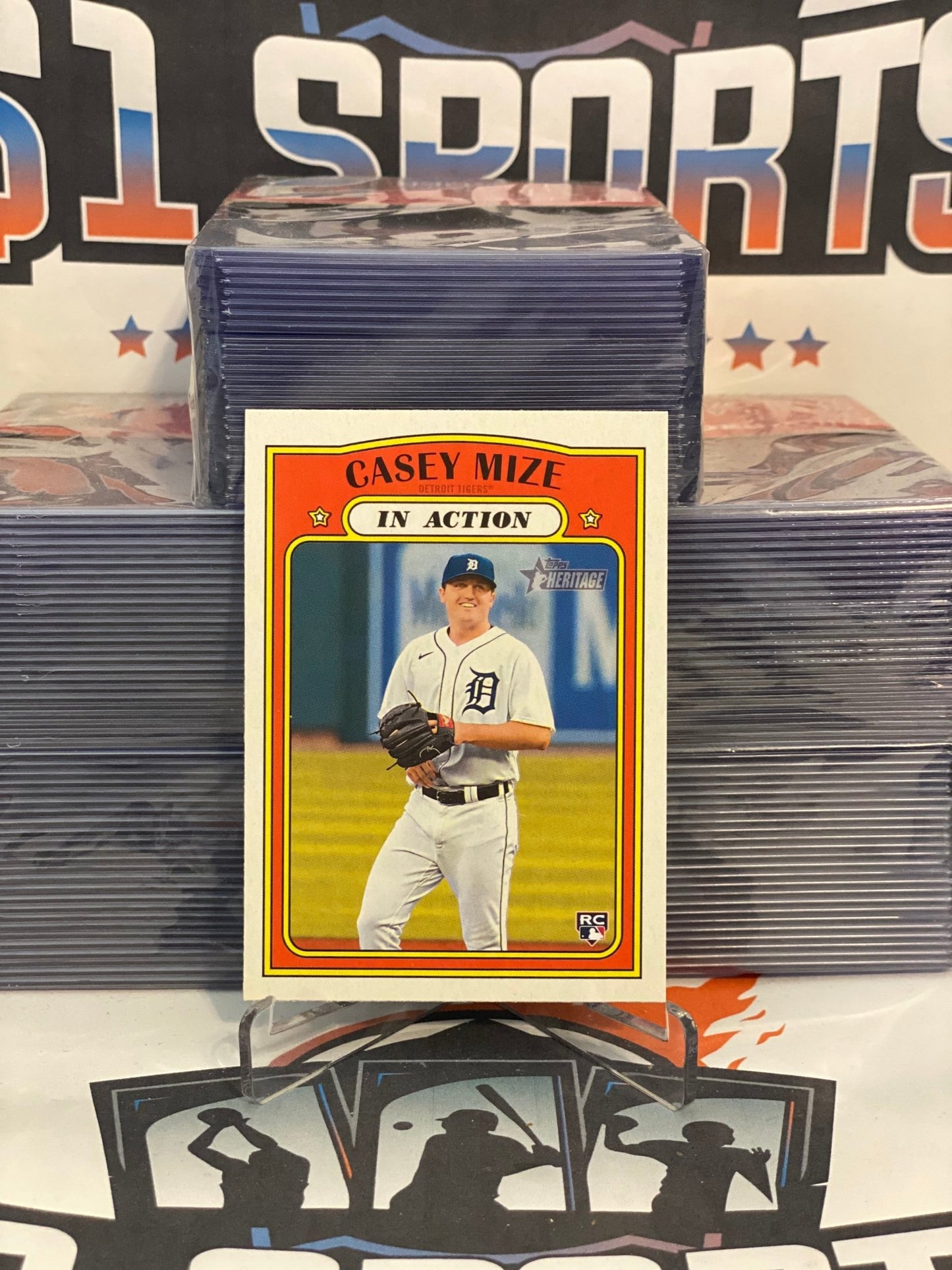 2021 Topps Heritage (In Action) Casey Mize Rookie #254