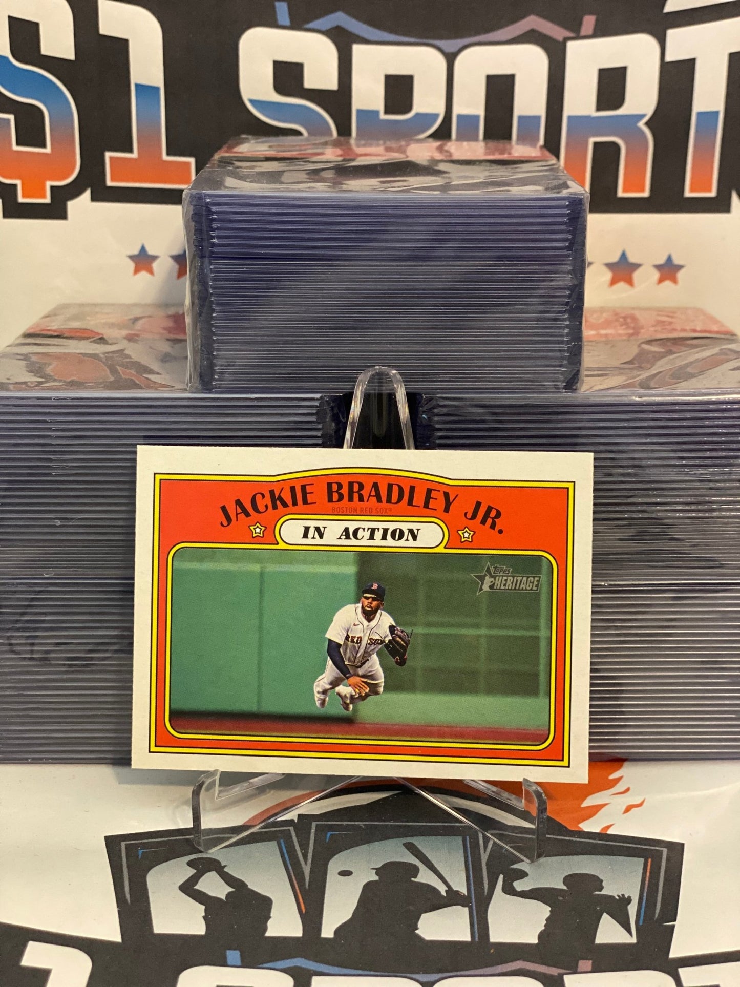 2021 Topps Heritage (In Action) Jackie Bradley Jr. #172