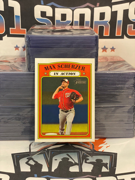 2021 Topps Heritage (In Action) Max Scherzer #182