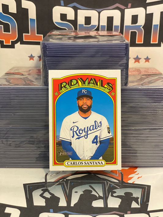 2021 Topps Heritage (Short Print) Carlos Santana #715
