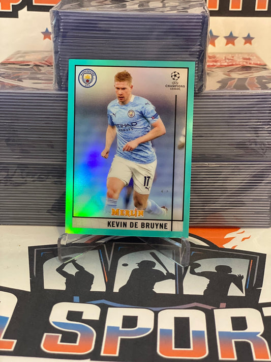 2021 Topps Merlin UEFA Champions League (Aqua Refractor 121/199) Kevin De Bruyne #66