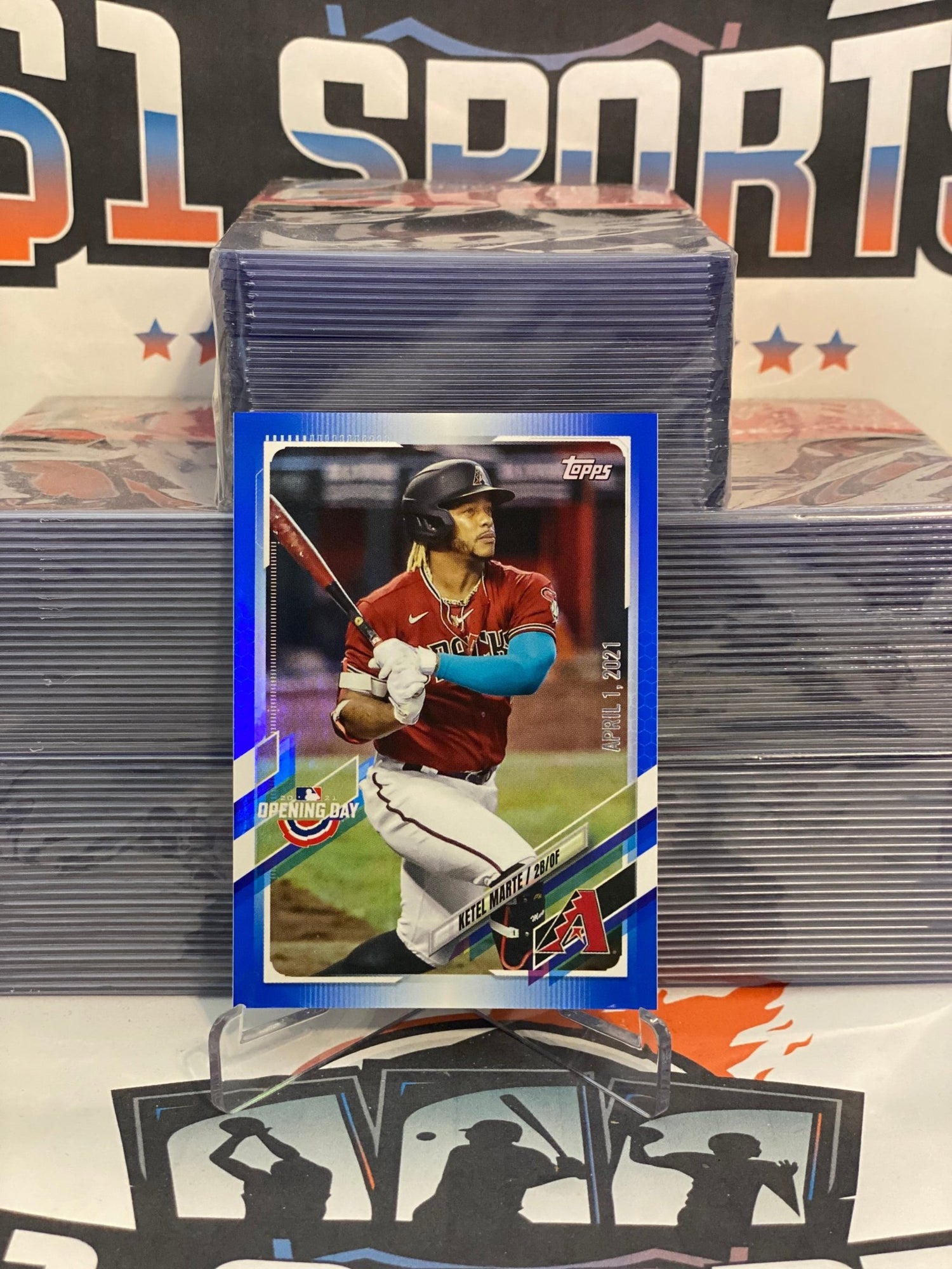 2021 Topps Opening Day (Blue Foil) Ketel Marte #133