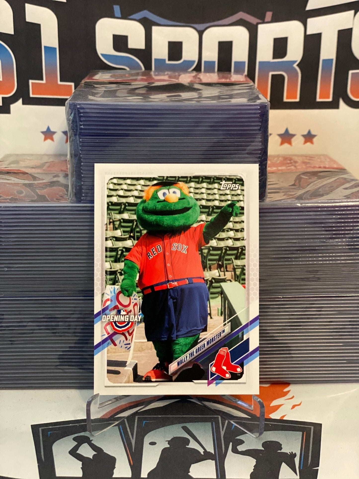 2021 Topps Opening Day (Mascots) Wally The Green Monster #M-2