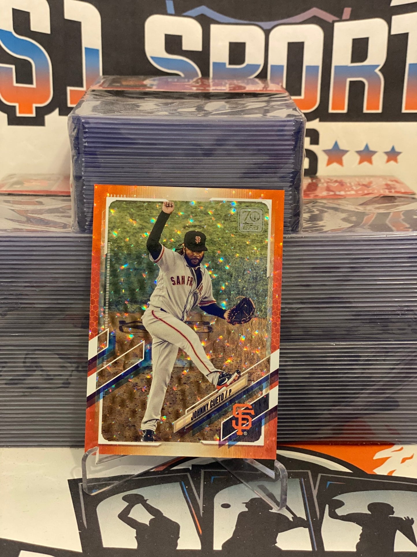 2021 Topps (Orange Foil 003/299) Johnny Cueto #268