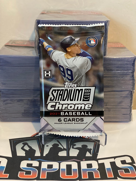 2021 Topps Stadium Club Chrome MLB Baseball Hobby Pack