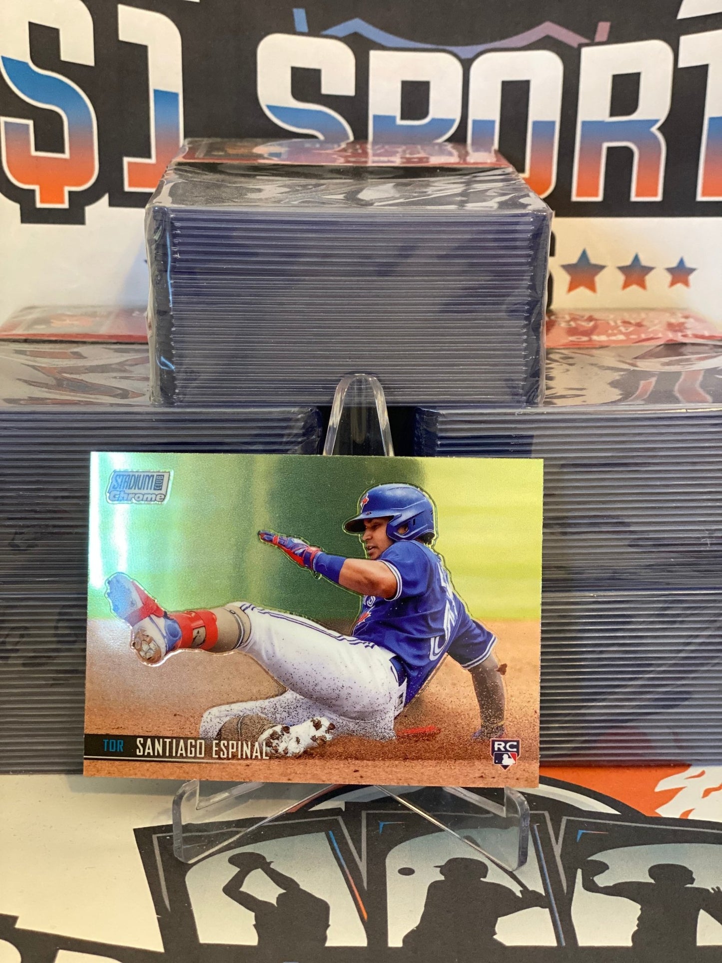 2021 Topps Stadium Club Chrome Santiago Espinal Rookie #307