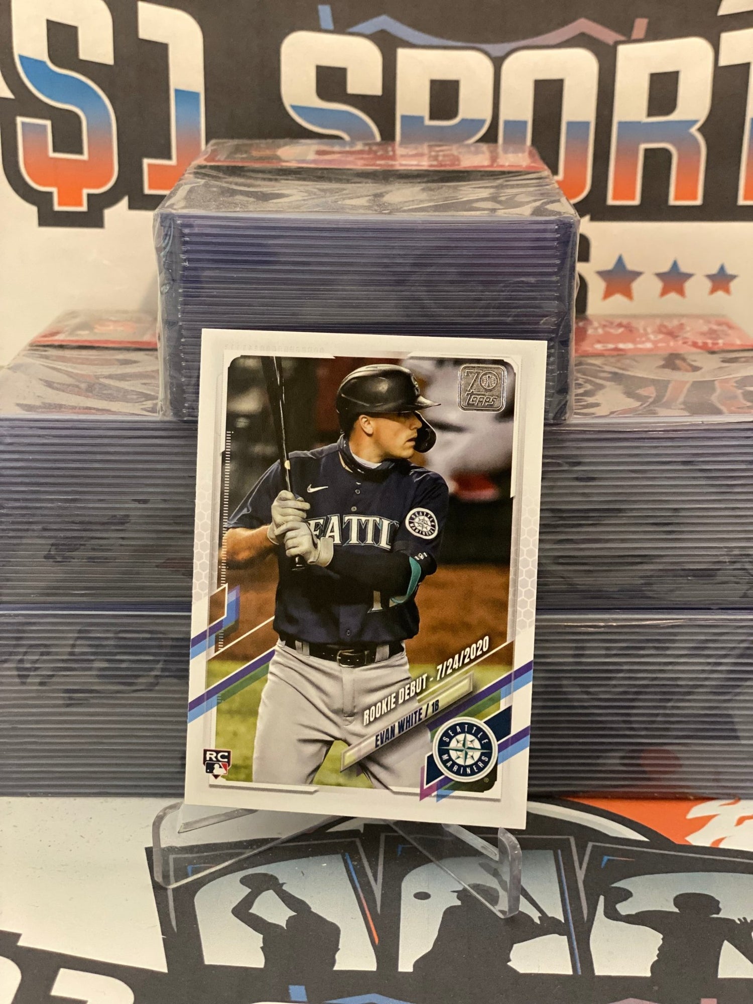 2021 Topps Update (Rookie Debut) Evan White #US73