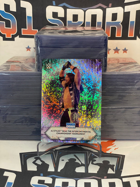 2021 Topps WWE (Foilboard) AJ Styles #85