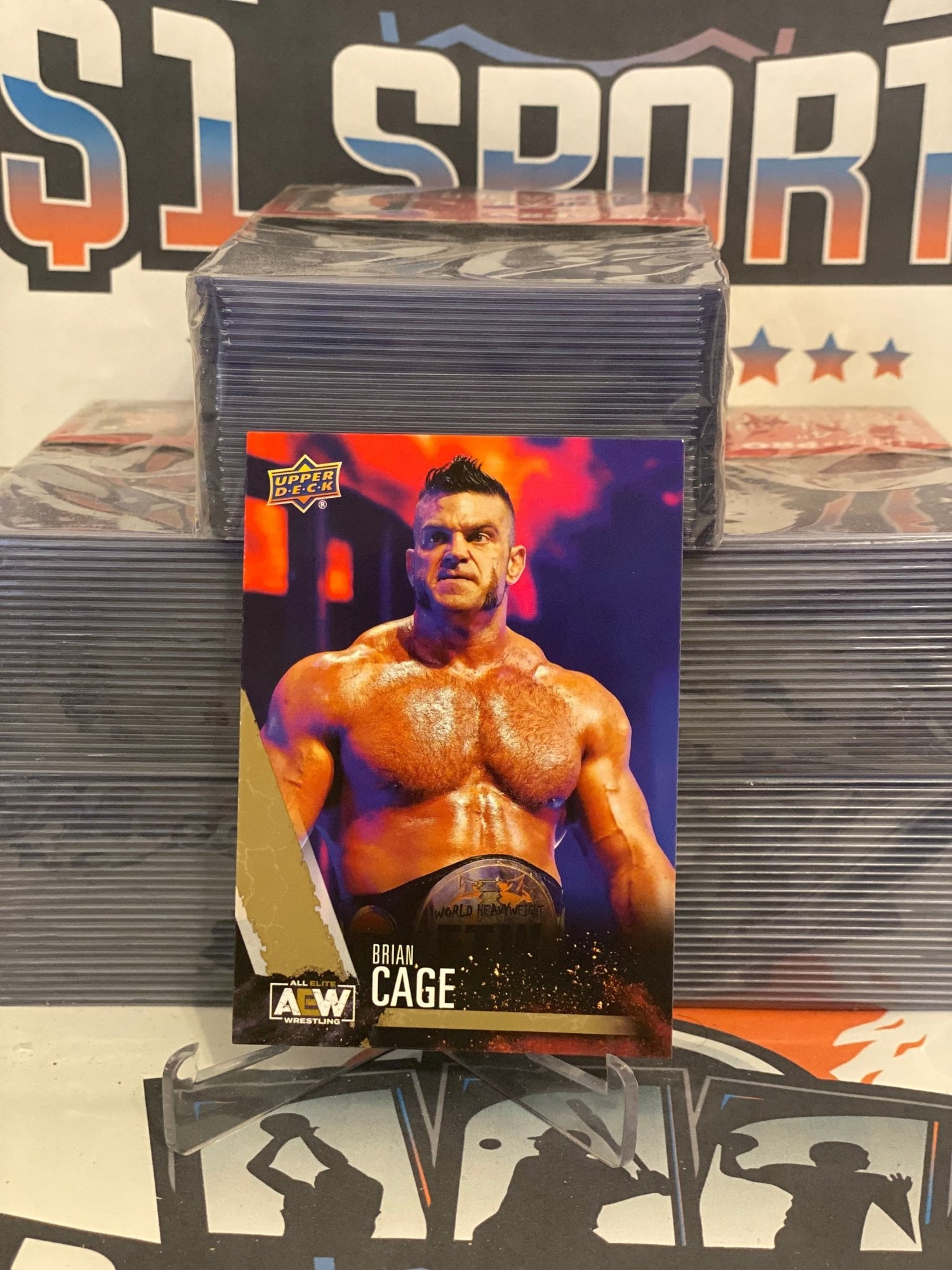 2021 Upper Deck AEW (Gold) Brian Cage Rookie #45