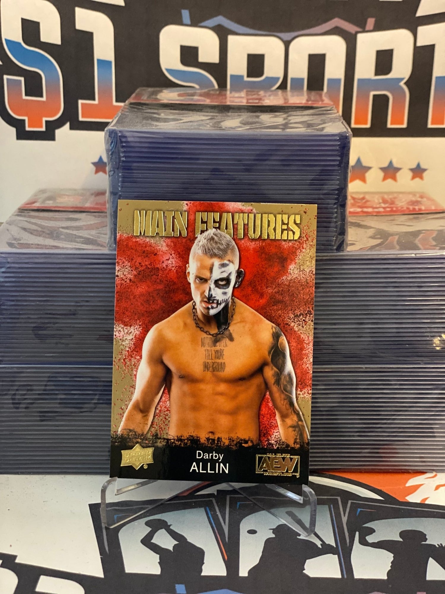 2021 Upper Deck AEW (Gold, Main Features) Darby Allin #MF-2