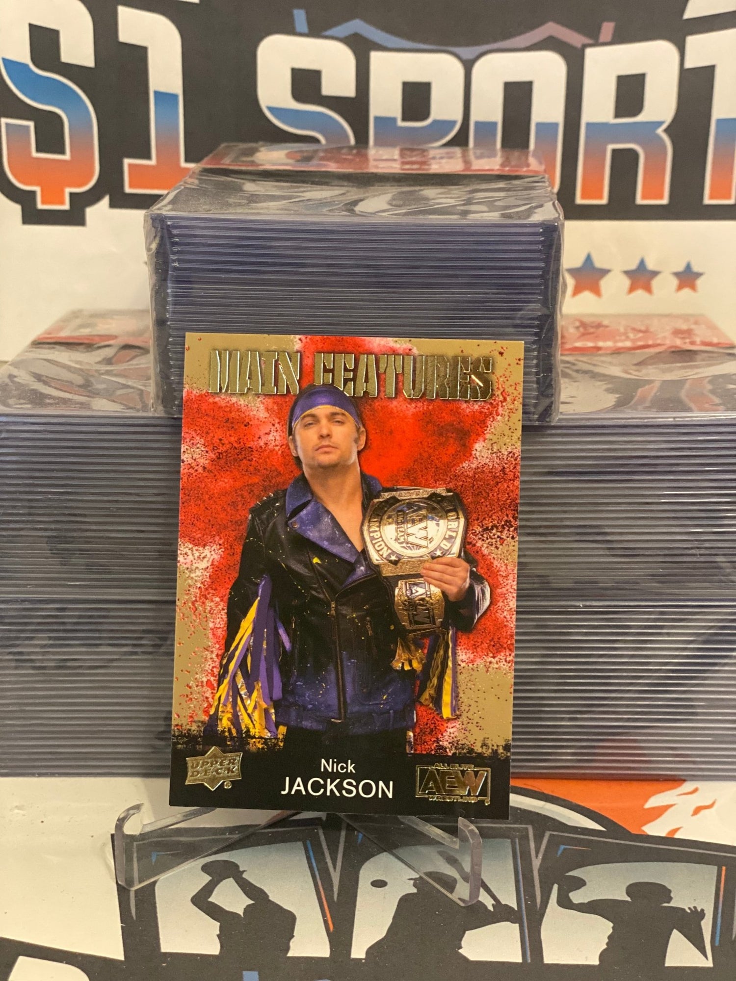 2021 Upper Deck AEW (Gold, Main Features) Nick Jackson #MF-19