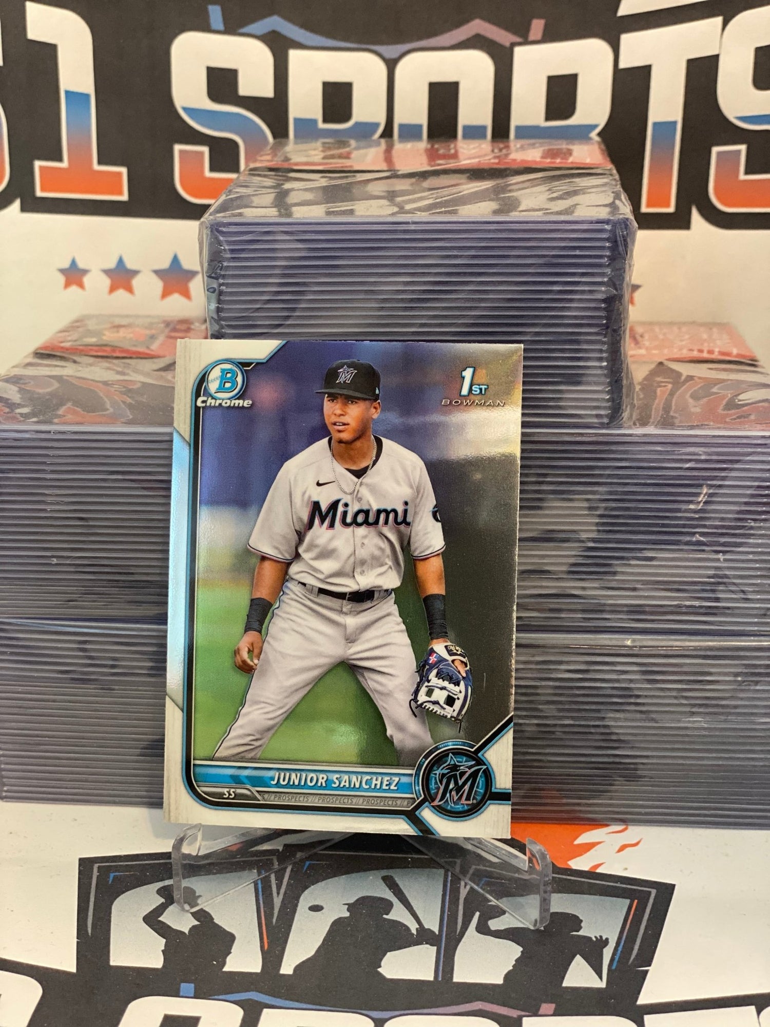 2022 Bowman Chrome Prospects (1st Bowman) Junior Sanchez #BCP-111