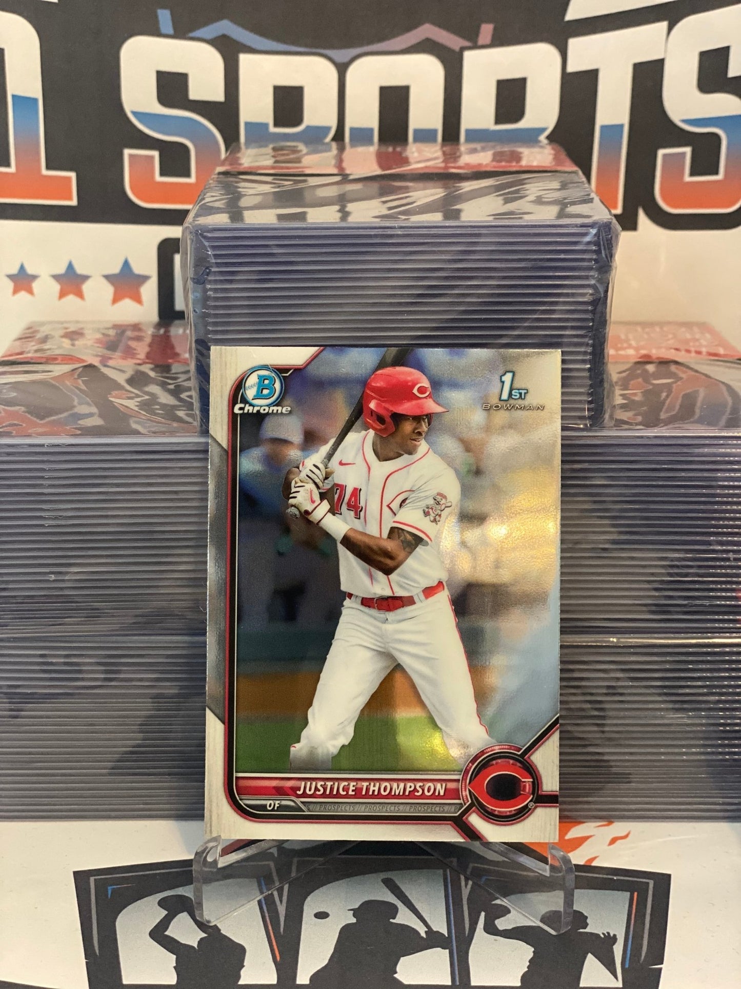 2022 Bowman Chrome Prospects (1st Bowman) Justice Thompson #BCP-59