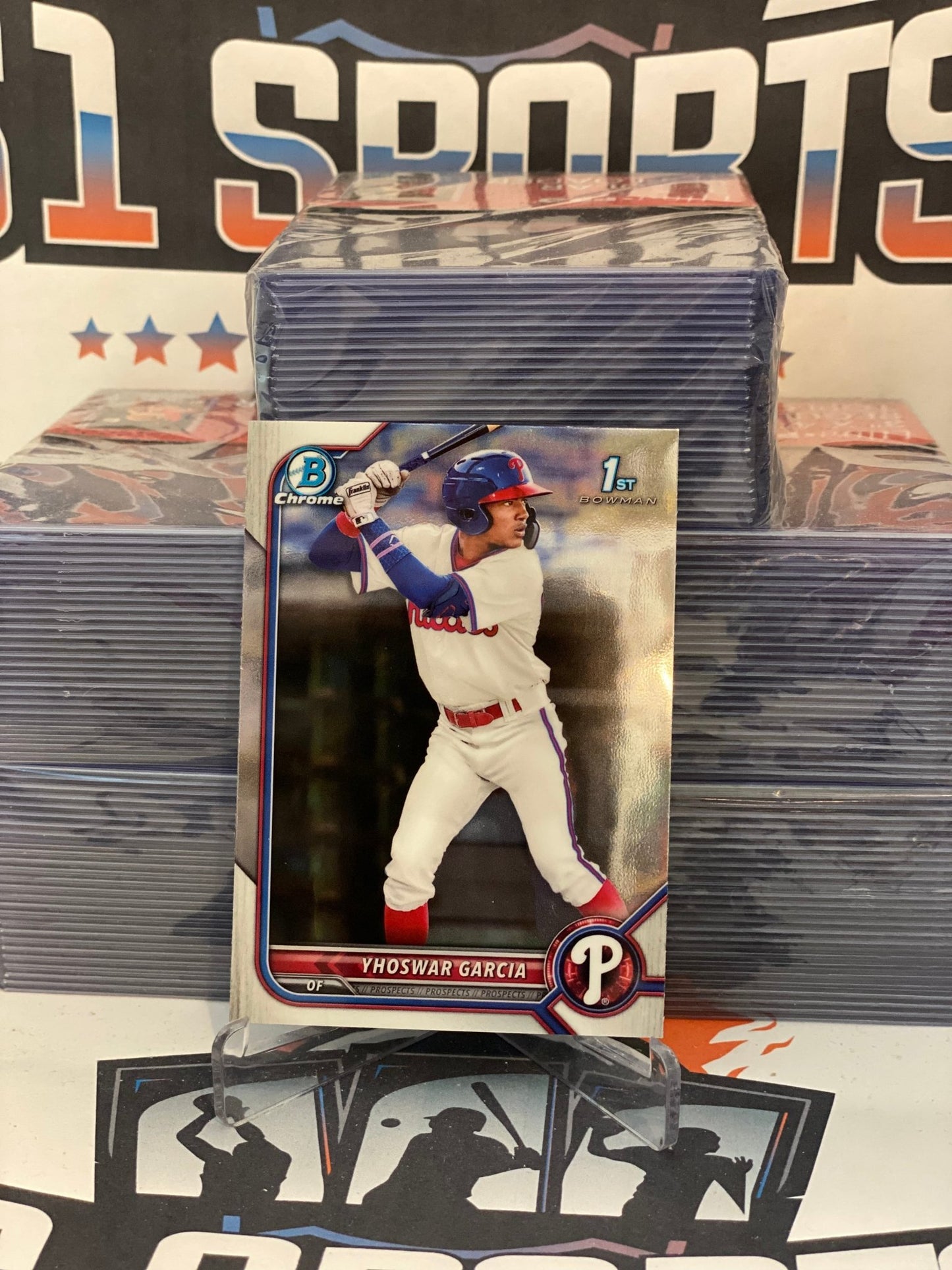 2022 Bowman Chrome Prospects (1st Bowman) Yhoswar Garcia #BCP-90