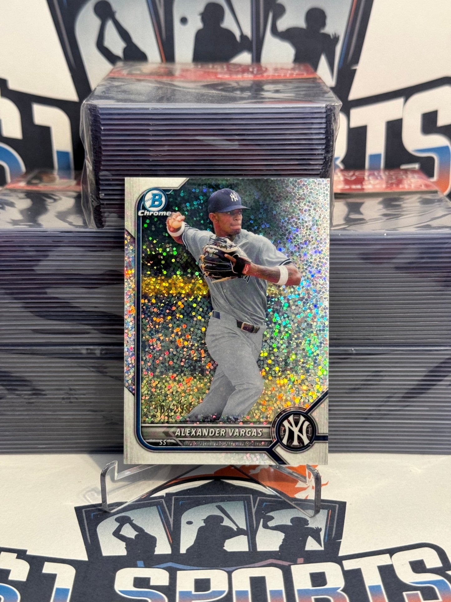 2022 Bowman Chrome Prospects (Sparkle 150/299) Alexander Vargas #BCP-140