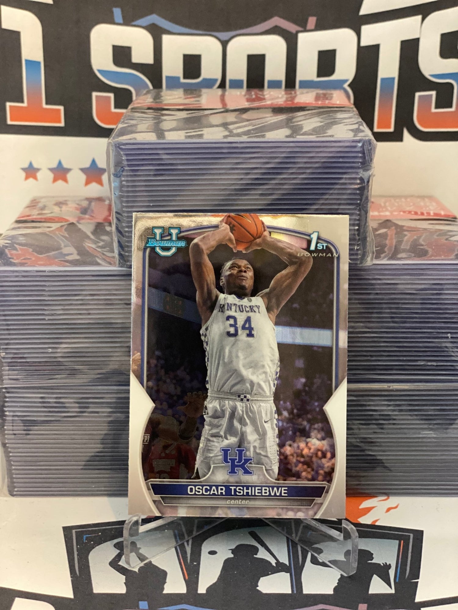 2022 Bowman Chrome University (1st Bowman) Oscar Tshibwe #74