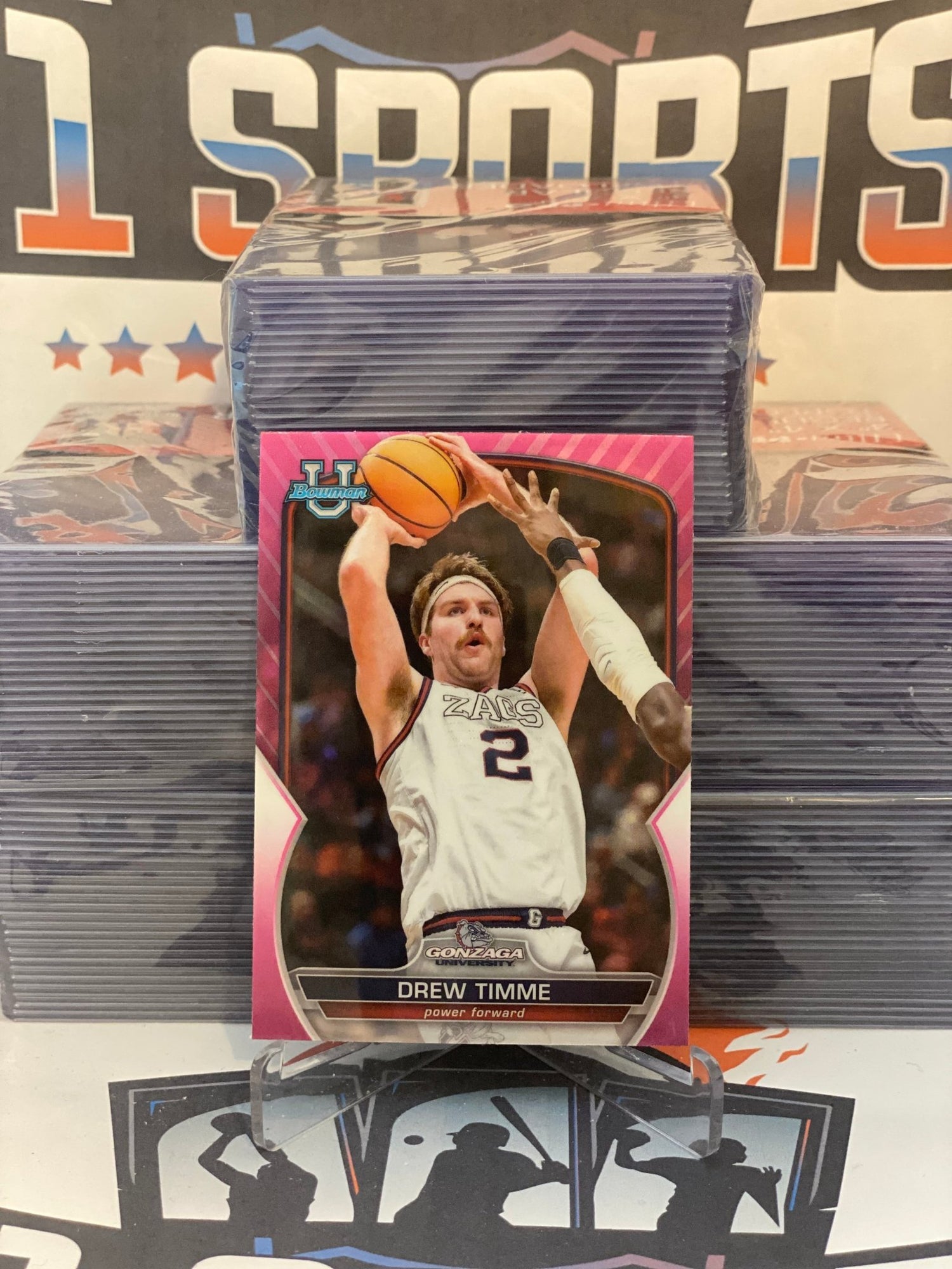 2022 Bowman Chrome University (Pink Refractor) Drew Timme #61