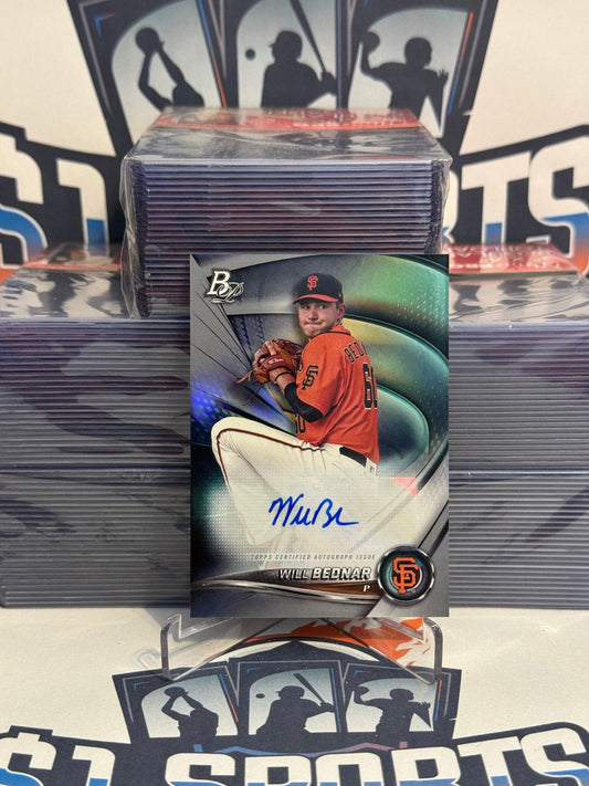 2022 Bowman Platinum (Prospect Auto) Will Bednar #TOP-92