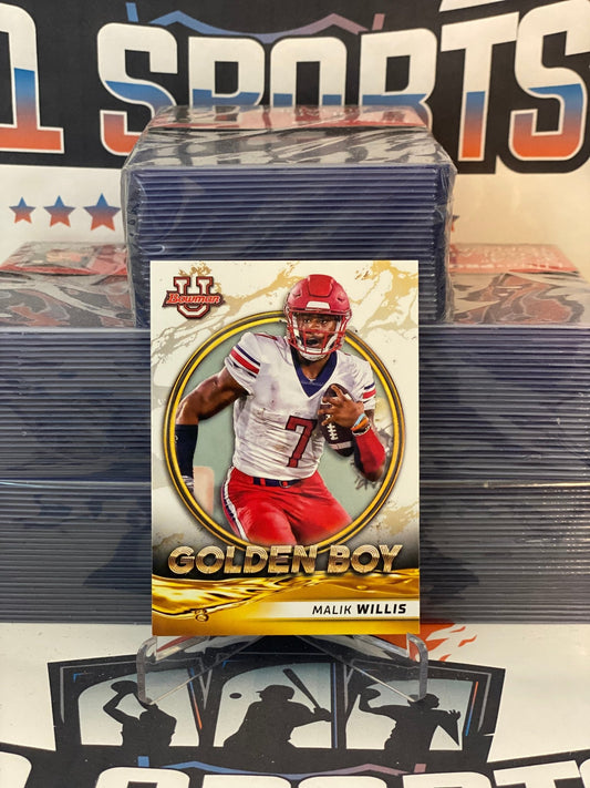 2022 Bowman University (Golden Boy) Malik Willis #GB-14