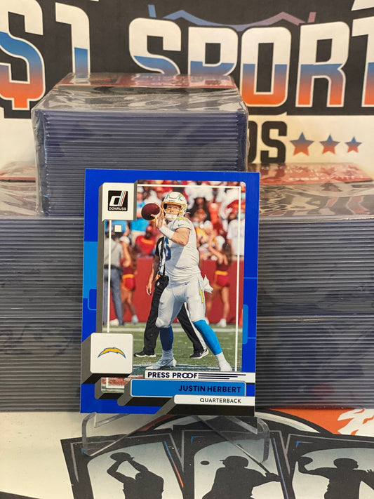 2022 Donruss (Blue Press Proof) Justin Herbert #204